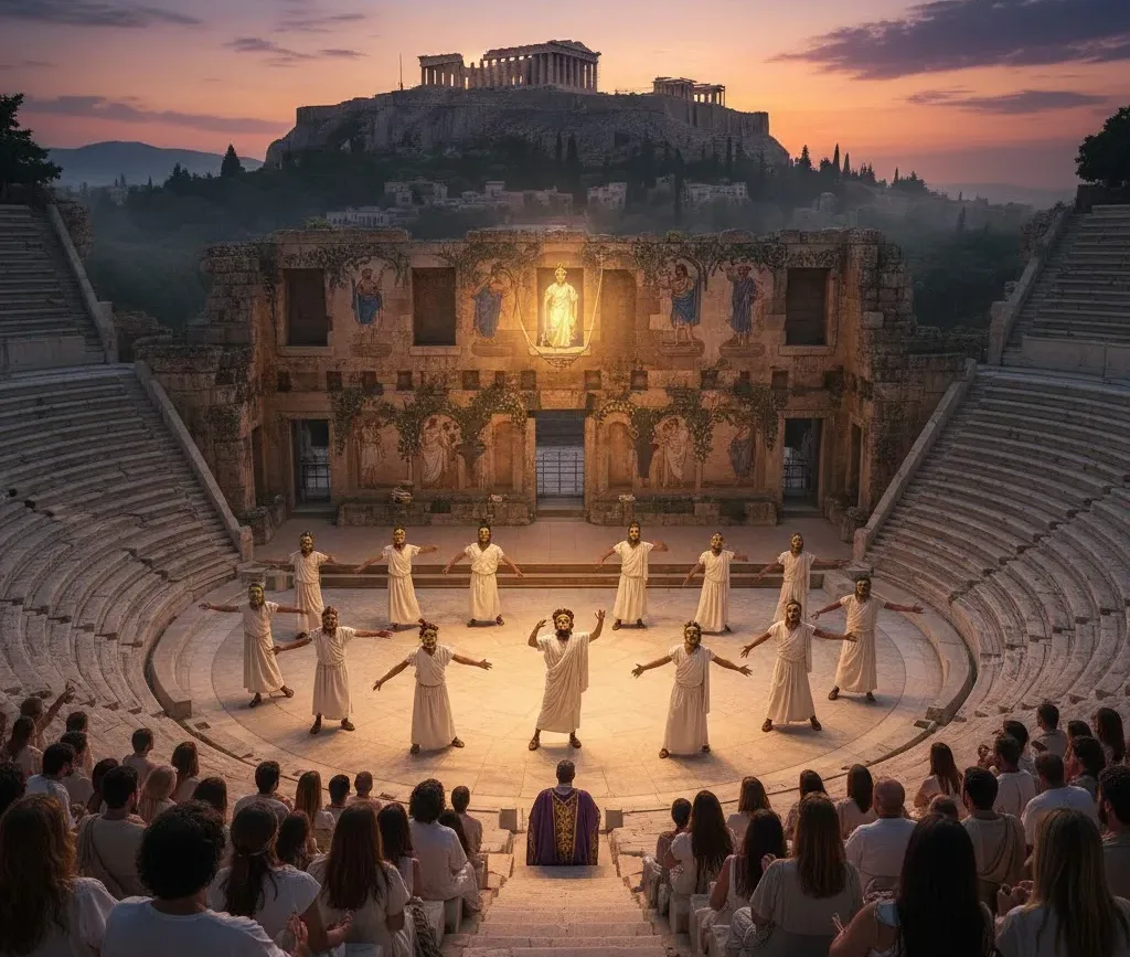 What did Greek Theater originally celebrate?