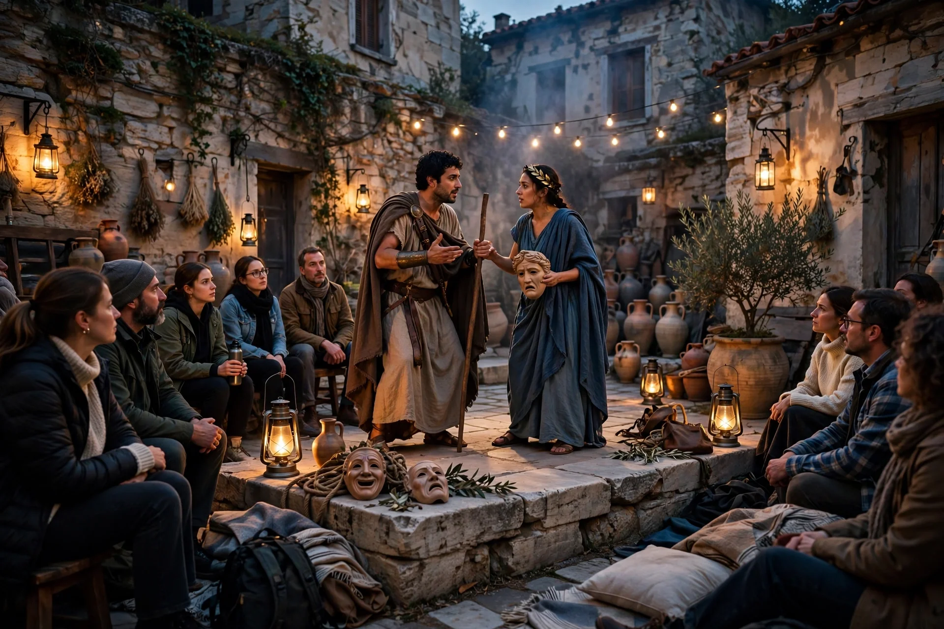 The Odyssey Live immersive theatrical performance and private group booking at Athens Living Museum